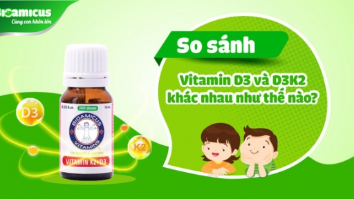 Vitamin D3 và D3K2 khác nhau như thế nào? Nên dùng loại nào?