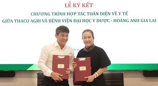 THACO AGRI và Bệnh viện Đại học Y dược - Hoàng Anh Gia Lai ký kết chương trình hợp tác toàn diện về y tế