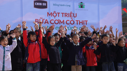“CHIN-SU Một triệu bữa cơm có thịt” tiếp sức các điểm trường vùng cao năm thứ 2