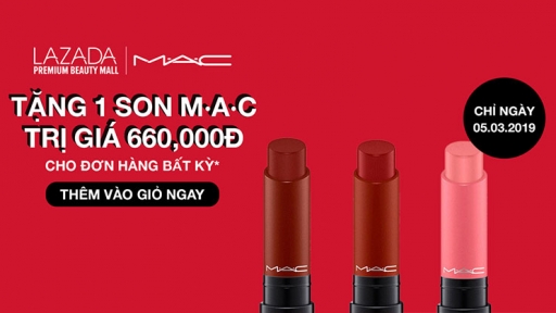 M∙A∙C tặng 1.000 thỏi son nhân dịp khai trương gian hàng độc quyền trên Lazada