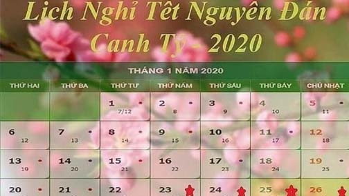 Lịch nghỉ Tết Nguyên Đán 2020: Học sinh Hà Nội nghỉ 8 ngày, TP HCM nghỉ 16 ngày