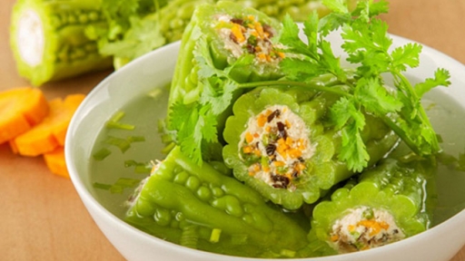 Cách làm mướp đắng nhồi thịt thơm ngon, mướp xanh, không đắng gắt, giải nhiệt ngày hè