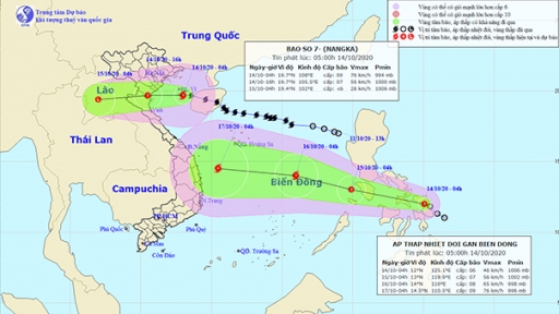 Tin bão khẩn cấp: Bão số 7 đổ bộ vào khu vực các tỉnh đất liền gây mưa lớn
