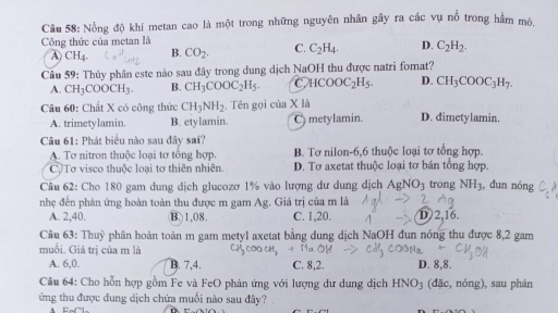 Đề thi các môn Tổ hợp Tự nhiên có độ phân hóa đảm bảo mục tiêu xét tuyển đại học