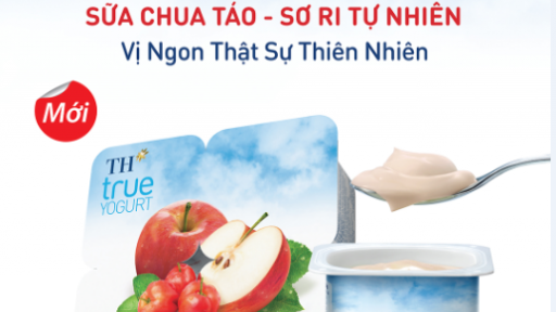 Ra mắt sản phẩm TH true YOGURT mới: Sữa chua Táo – Sơ Ri Tự Nhiên