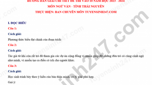 Đề thi môn Ngữ văn vào lớp 10 Thái Nguyên năm 2023 có đáp án gợi ý nhanh nhất