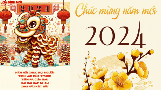 Thiệp chúc mừng năm mới 2024 Tết Nguyên đán Giáp Thìn đẹp nhất