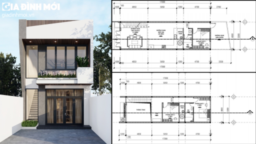 5 bản vẽ nhà gác lửng đẹp, thoáng đãng, tiết kiệm chi phí