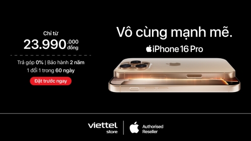 Viettel Store tung ưu đãi đặt trước iPhone 16 Series chỉ từ 17.990.000đ