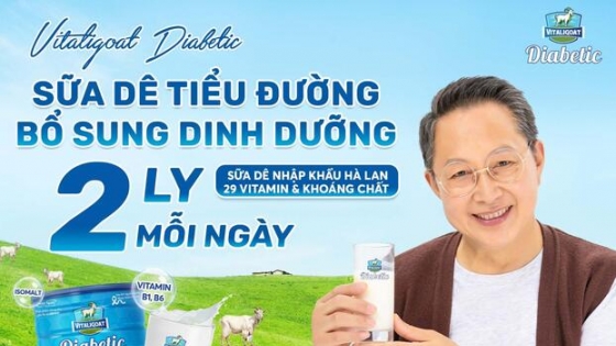 2 ly Vitaligoat Diabetic mỗi ngày bổ sung dinh dưỡng cho người tiểu đường