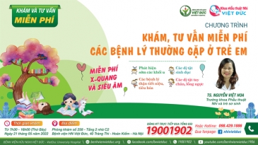 Bệnh viện Việt Đức khám, tư vấn miễn phí các bệnh lý cho trẻ em