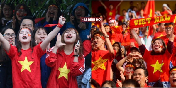 Cổ động viên Việt Nam luôn cổ vũ hết mình cho đội bóng nước nhà. Điều đáng nói, hò hét quá nhiều có thể gây ra bệnh lý về họng, thanh quản