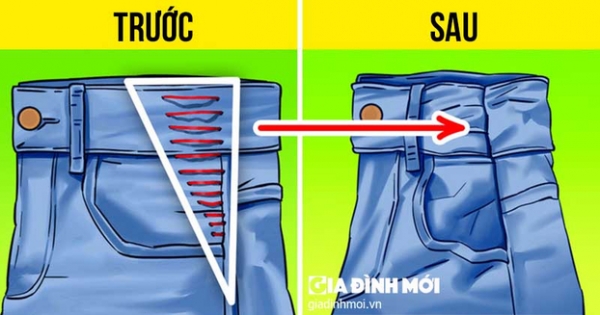 2 cách sửa quần jeans bị rộng bụng cực đơn giản, không cần máy khâu hay mang ra tiệm