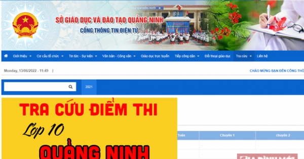 Tra cứu điểm thi tuyển sinh vào lớp 10 tỉnh Quảng Ninh năm 2022 nhanh nhất, chính xác nhất