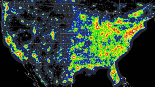   Bản đồ ô nhiễm ánh sáng  