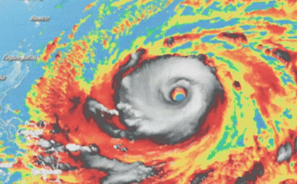   Hình ảnh siêu bão Mangkhut qua vệ tinh (Ảnh: Internet)  