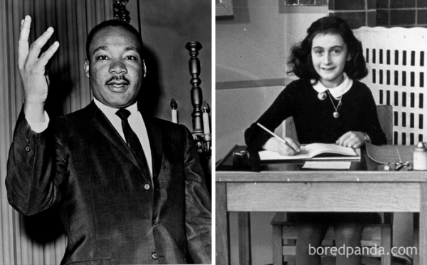   Anne Frank và Martin Luther King Junior được sinh ra trong cùng năm 1929  