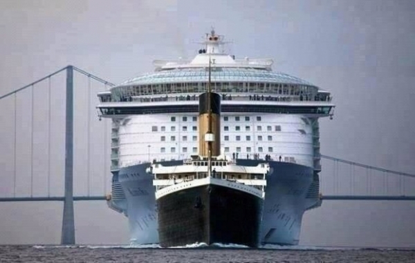   Titanic so với tàu du lịch hiện đại  