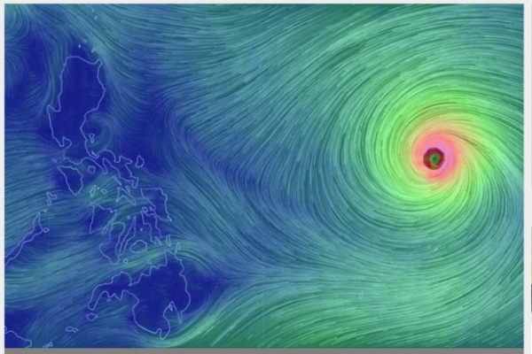   Hình ảnh vệ tinh về cơn bão Mangkhut (Ảnh: Philstar)  