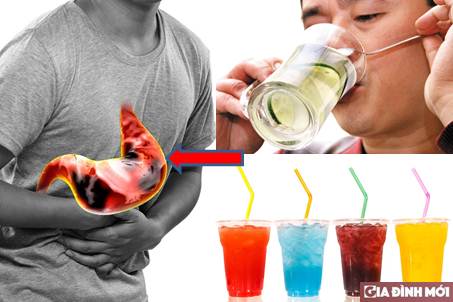 Uống nước chanh, nước có ga, nước hoa quả vào buổi sáng khi bụng rỗng rất dễ làm hỏng dạ dày