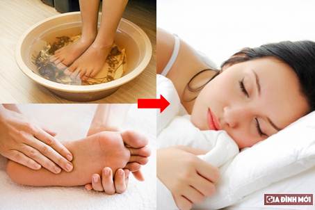   Ngâm chân nước muối ấm và massage chân sẽ giúp ngủ ngon và phòng ngừa bệnh xương khớp. Ảnh minh họa  