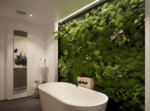   Mang thiên nhiên bên trong phòng tắm của bạn với một khu vườn thẳng đứng  