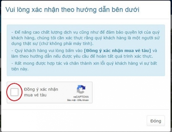   Sau khi đã mua vé tàu thành công bạn đừng quên bước cuối cùng này nhé.  