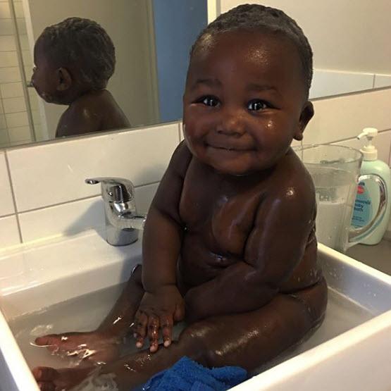 Cute image of the 'world's blackest' boy 4