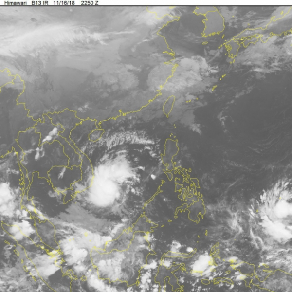   Ảnh mây vệ tinh của áp thấp nhiệt đới  
