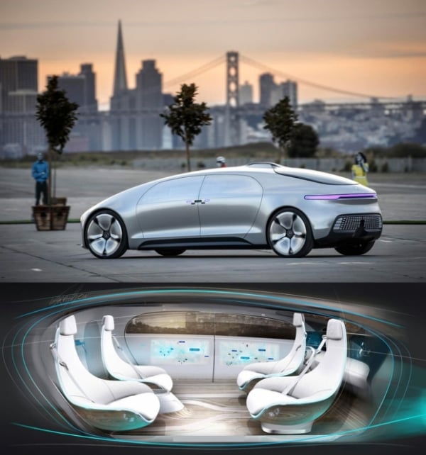   Đây là thiết kế một chiếc xe đến từ tương lai, nó có thiết kế cực kỳ hiện đại và không cần người lái. Nó có thể chuyển từ chế độ lái tay sang lái tự động, và ghế của nó có thể xoay được để “người lái” thoải mái trò chuyện với hành khách trong xe.  