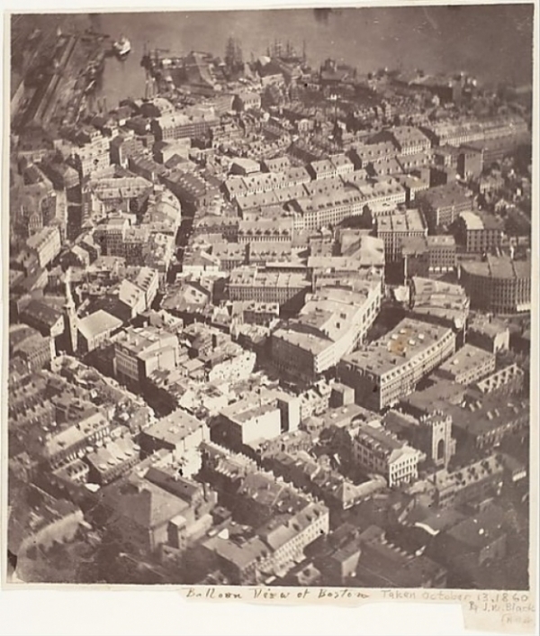   Xem Boston, bức ảnh chụp trên không còn tồn tại lâu đời nhất từng được chụp, ngày 13 tháng 10 năm 1860  