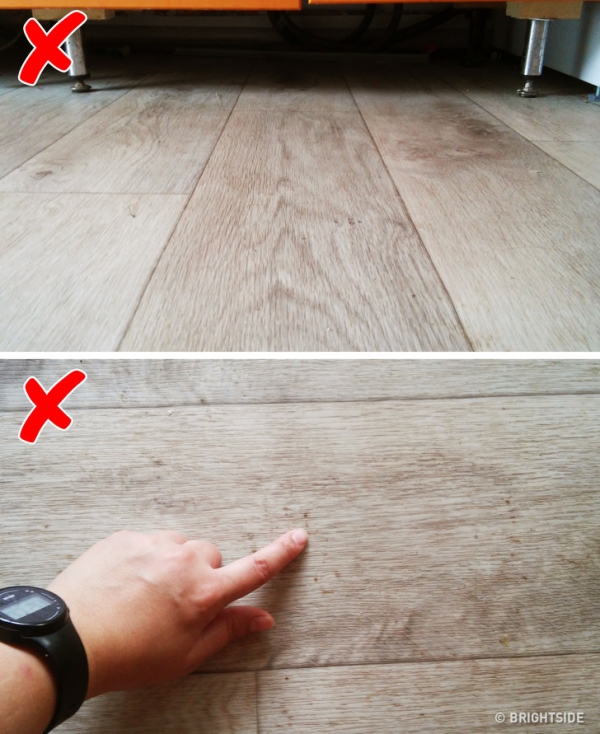 Sàn gỗ nên đầu tư loại xịn, tránh việc dùng môt thời gian bị nứt hay những vết xước nhìn sẽ rất bẩn