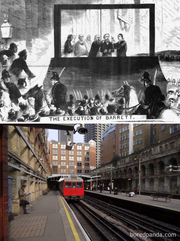   Bạn có thể đi tàu điện ngầm London đến nơi hành quyết cuối cùng ở Vương quốc Anh năm 1868  