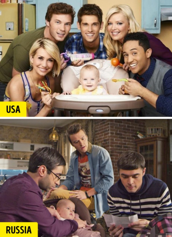   Baby Daddy là một sitcom Mỹ có liên quan về một cậu bé 20 tuổi trở thành bố sau một đêm duy nhất. Chương trình được phát sóng vào tháng 6 năm 2012 và tiếp tục trong 6 năm cho đến năm 2017. Mọi người trên toàn thế giới yêu thích chương trình. Phiên bản tiếng Nga của chương trình được phát sóng vào năm 2015 với tổng cộng 20 tập.  
