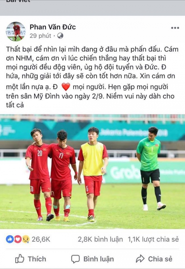Cầu thủ Olympic Việt Nam xin lỗi người hâm mộ vì không thể mang huy chương đồng về nước 5