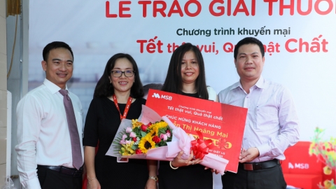 Khách hàng trúng giải thưởng 80 triệu đồng của chương trình Xuân 2019 từ MSB