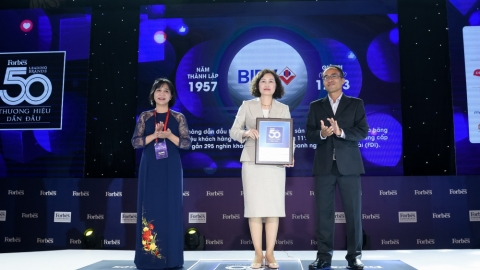 BIDV vào Top 50 thương hiệu dẫn đầu 2020