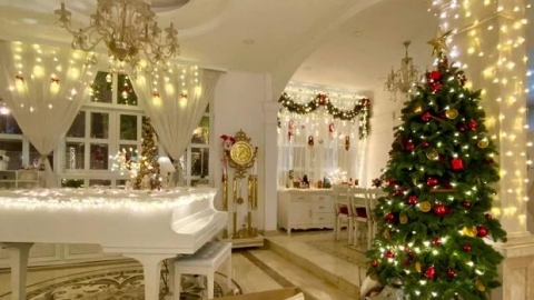 Ngắm biệt thự được sao Việt trang trí Noel lộng lẫy như cung điện