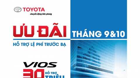 Mua xe Vios và Innova được khuyến mại phí trước bạ