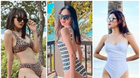 Huyền My, Bảo Anh, Hoàng Yến Chibi... đi du lịch, khoe body mướt mát đầu năm mới