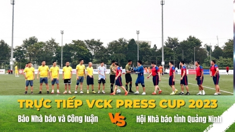 Tường thuật VCK Press Cup 2023: CLB Quảng Ninh thắng 2 - 1 trước Nhà báo Công luận