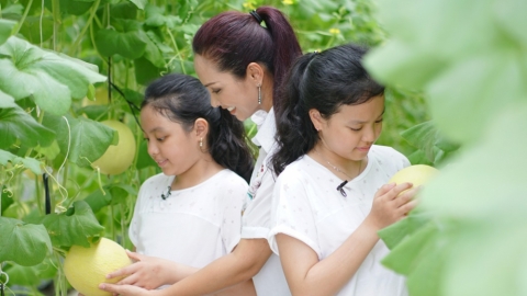 Xem mẹ con Thanh Vân Hugo, siêu mẫu Thuý Hạnh hào hứng “làm nông dân”