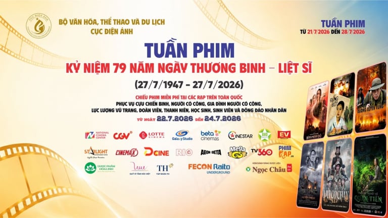 190 cụm rạp chiếu phim miễn phí dịp kỷ niệm 79 năm Ngày Thương binh - Liệt sĩ