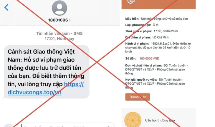Cảnh giác chiêu trò giả mạo Cổng Dịch vụ công để lừa tra cứu phạt nguội