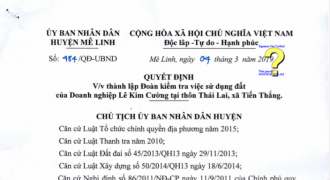 Vụ doanh nghiệp chiếm dụng đất công: Ủy ban huyện Mê Linh vào cuộc làm rõ
