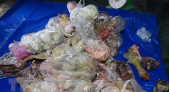 Chở hơn 1 tấn thịt lợn lở mồm long móng vào chợ Bình Điền tiêu thụ