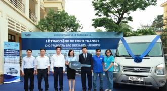 Ford Việt Nam trao tặng xe Transit cho Trung tâm bảo trợ xã hội tỉnh Hải Dương