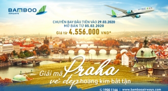 Bay thẳng Việt Nam – Séc giá từ hơn 4,5 triệu đồng với Bamboo Airways