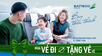 Mua vé máy bay chiều đi, chiều về Bamboo Airways miễn phí