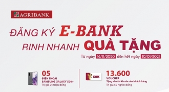 Cùng Agribank Đăng ký E-Bank - rinh nhanh quà tặng